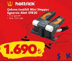 HATTRİCK ÇEKME LASTİKLİ MİNİ STEPPER EGZERSİZ ALETİ STR20 fiyat ve kampanya bilgisi